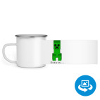 Кружка металлическая белая (круговая запечатка)