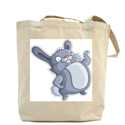 Сумка шоппер с принтом Кролик