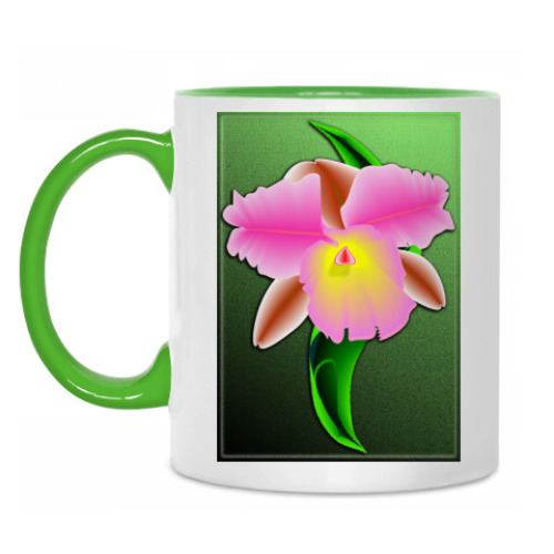 Кружка с принтом Орхидея