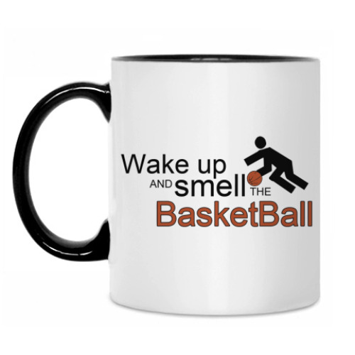 Кружка с принтом Smell the Basketball
