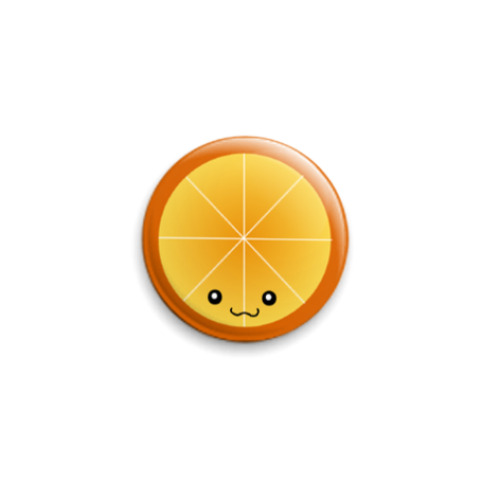 Значок 25мм с принтом Orange