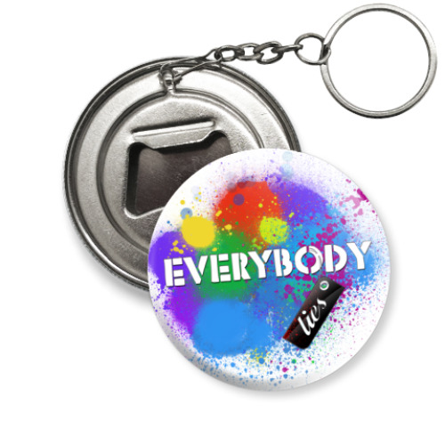 Брелок-открывашка с принтом  lies