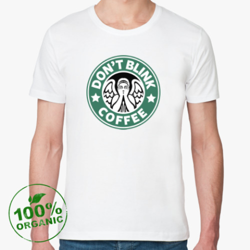 Футболка из органик-хлопка с принтом Don't Blink Coffee