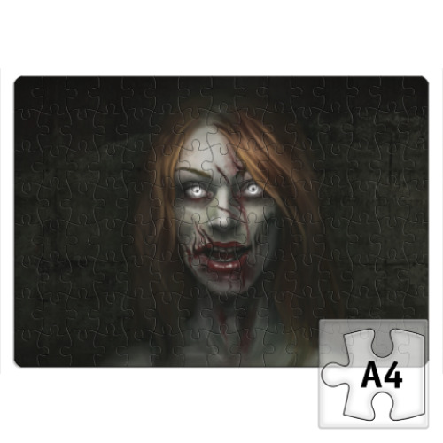 Пазл с принтом Зомби-девушка