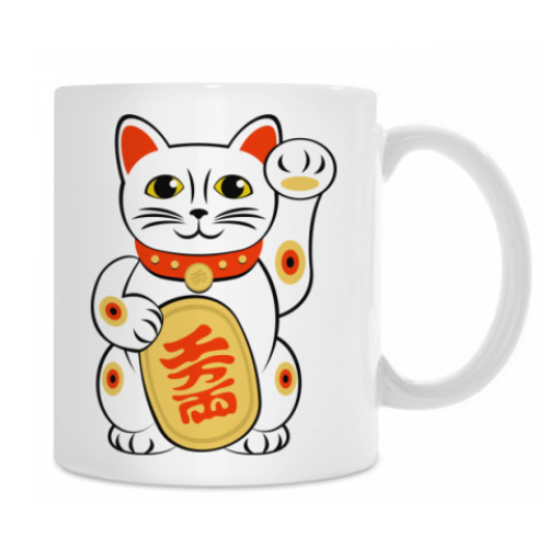 Кружка с принтом Lucky Cat