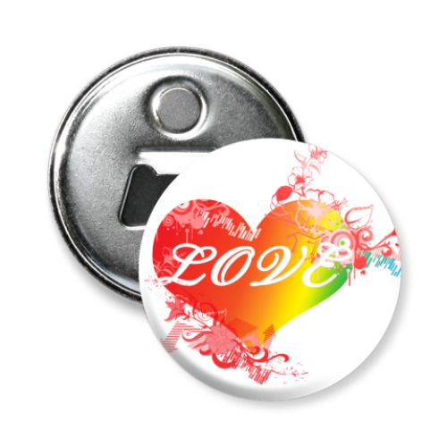 Магнит-открывашка с принтом Любовь это...