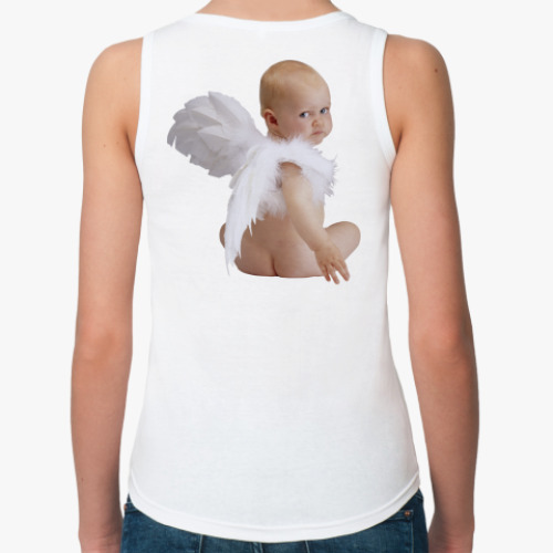 Женская майка с принтом Ангел