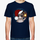 Новогодний грустный кот