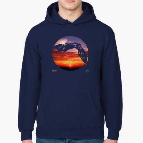 Толстовка худи с принтом Летучая мышь