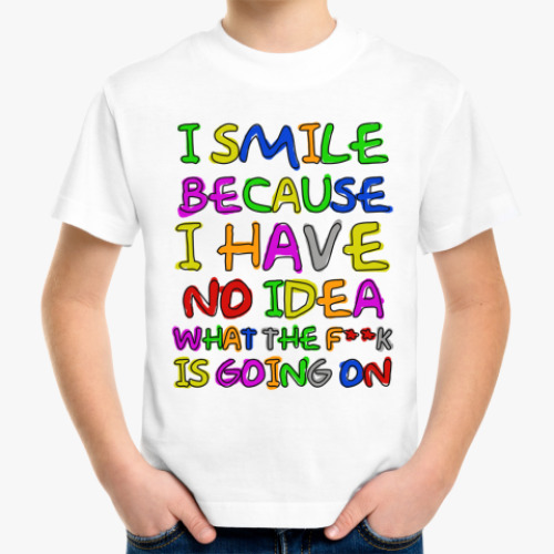 Детская футболка с принтом Детская футболка I Smile