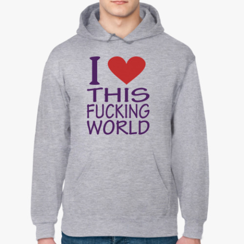 Толстовка худи с принтом Love World
