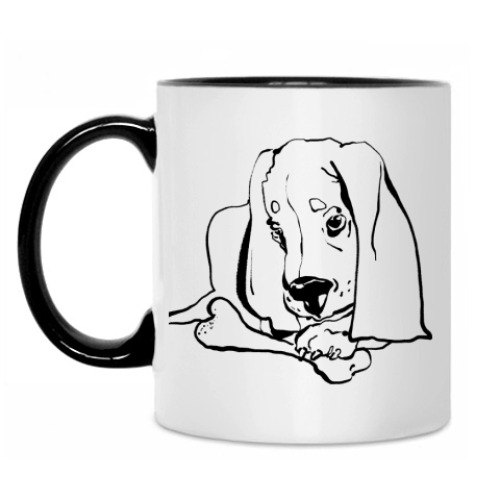 Кружка с принтом Щенок