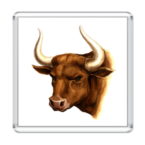 Магнит с принтом  'Буйвол'