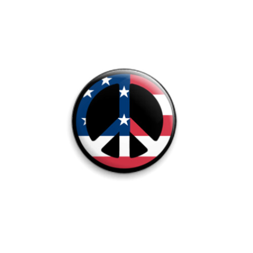Значок 25мм с принтом  U.S.A
