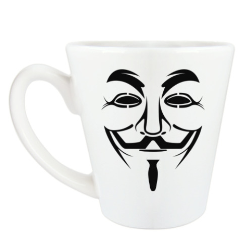 Чашка Латте с принтом Guy Fawkes