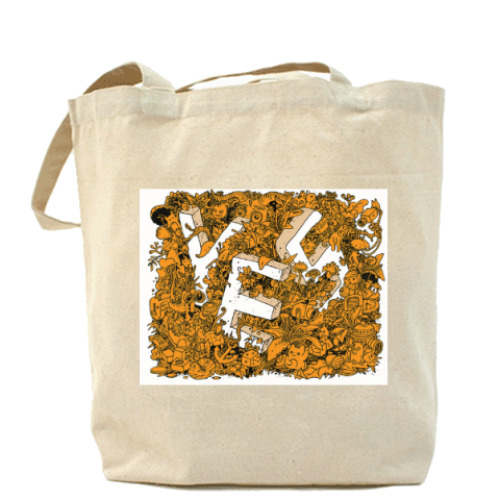 Сумка шоппер с принтом Yes