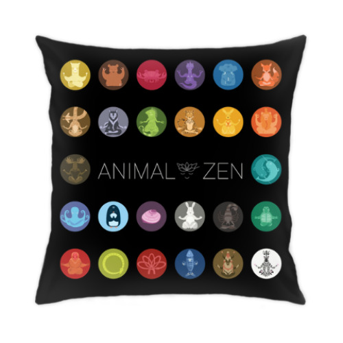 Подушка с принтом A to Z: Animal Zen