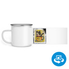 Кружка металлическая белая (круговая запечатка)