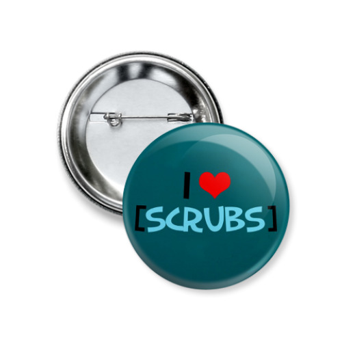 Значок 37мм с принтом I love Scrubs