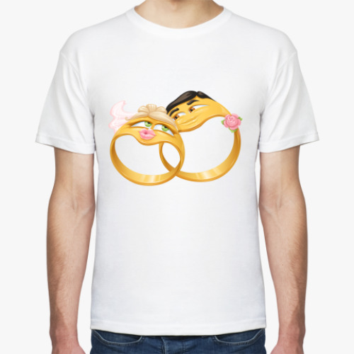Футболка с принтом Обручальные кольца