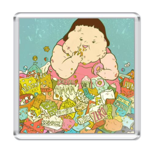 Магнит с принтом  Junk Food