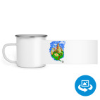 Кружка металлическая белая (круговая запечатка)