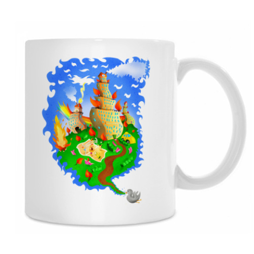 Кружка с принтом Двор