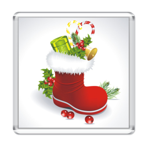 Магнит с принтом Новый год