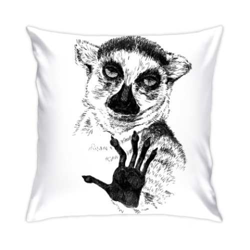 Подушка с принтом Узбагойся!