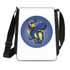 Сумка на плечо (планшет) Морское чудовище осьминог обвивший якорь под водой