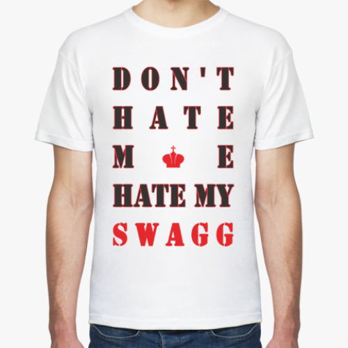 Футболка с принтом HATE SWAGG