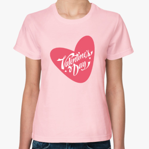Женская футболка с принтом С днем Святого Валентина