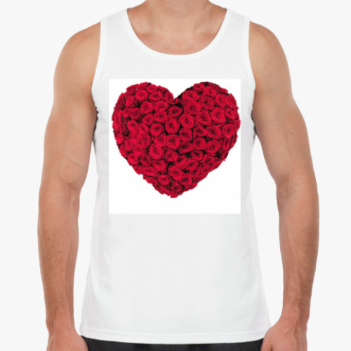 Майка с принтом Сердце из роз