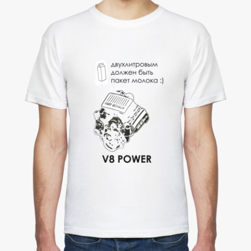 Футболка с принтом V8