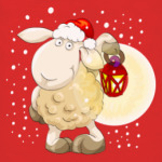 Новогодняя овечка 2015 с фонариком