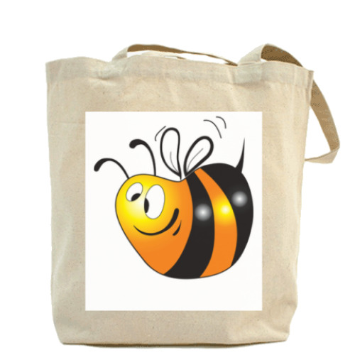 Сумка шоппер с принтом Толстая пчелка