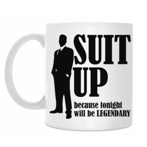Кружка с принтом SUIT UP