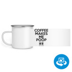 Кружка металлическая белая (круговая запечатка)