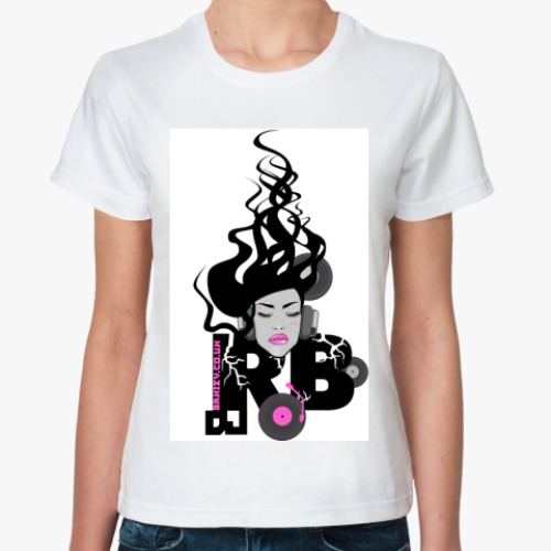 Классическая футболка с принтом DJ