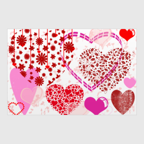 Постер с принтом Сердечки