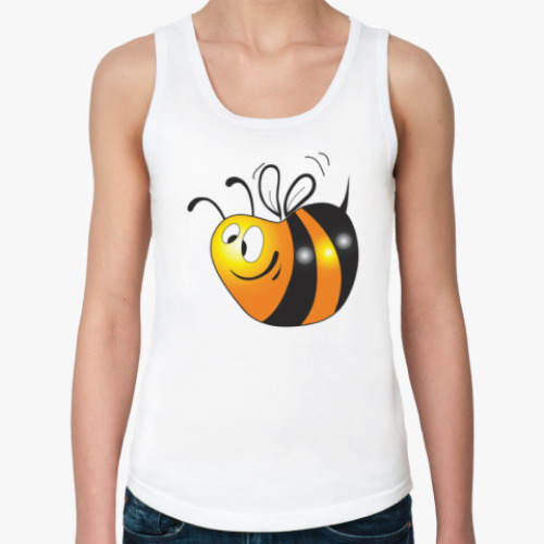 Женская майка с принтом Толстая пчелка