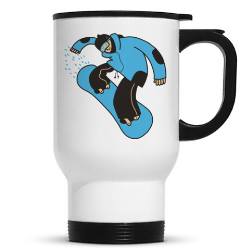 Кружка-термос с принтом snowboard