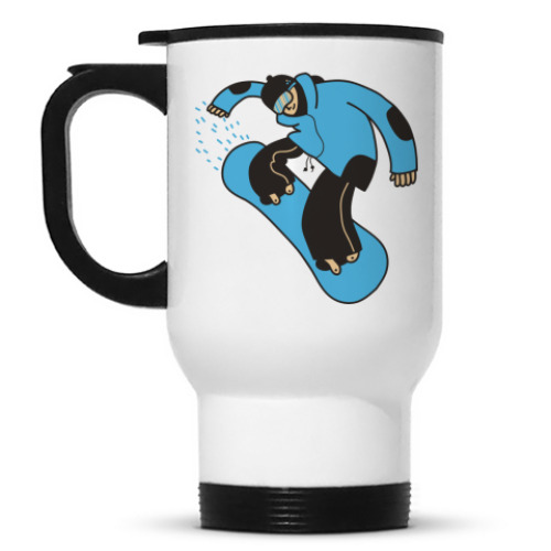 Кружка-термос с принтом snowboard