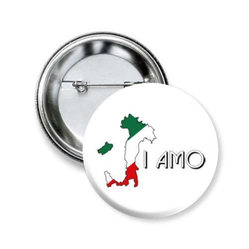 Значок 50мм с принтом Я люблю тебя по-итальянски