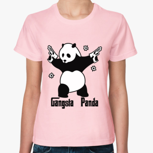 Женская футболка с принтом  Gangsta panda