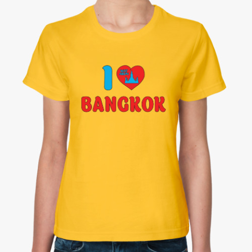 Женская футболка с принтом Я люблю Бангкок, я люблю Таиланд!