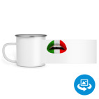 Кружка металлическая белая (круговая запечатка)