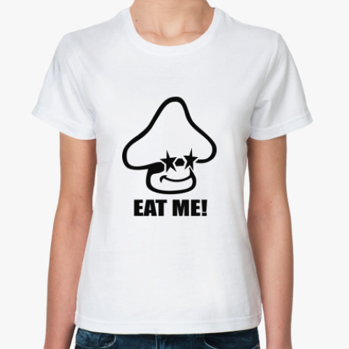 Классическая футболка с принтом Съешь меня