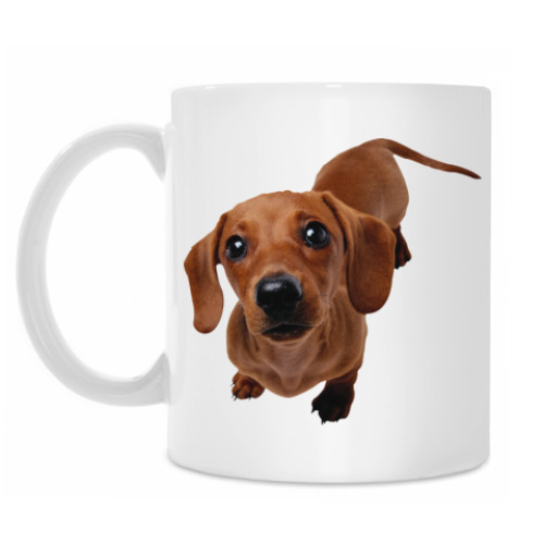 Кружка с принтом Такса