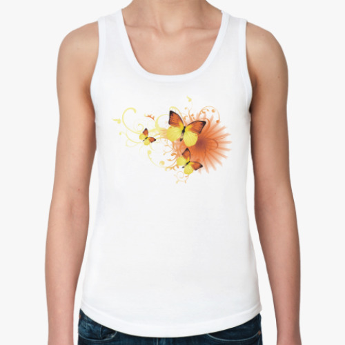 Женская майка с принтом Бабочки